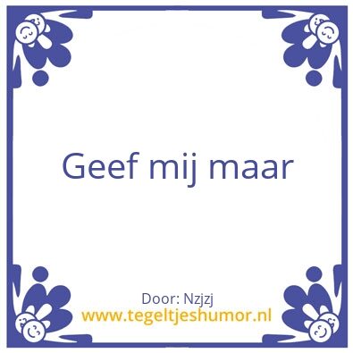 Tegeltje: Hah