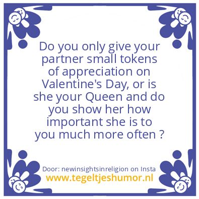 Tegeltje: Your Queen.