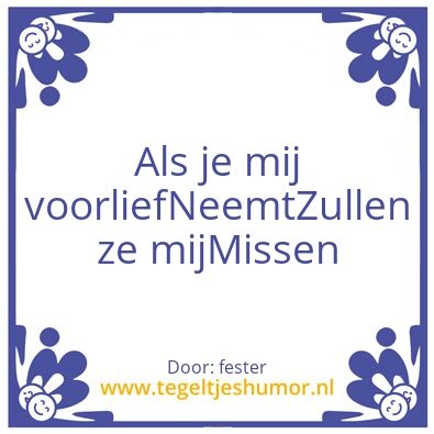 Tegeltje: voorlief