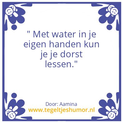 Tegeltje: Zelfvoorzienend