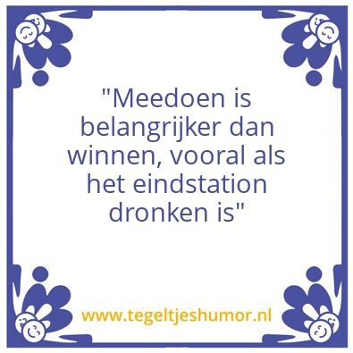 Tegeltje: Winnen