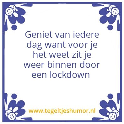Tegeltje: Lockdown