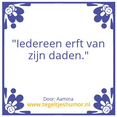 Tegeltje: Actie /Verantwoordelijkheid