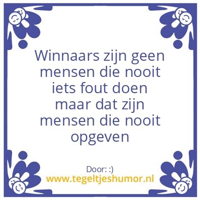 Tegeltje: Winnaars