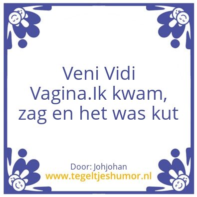 Tegeltje: Veni