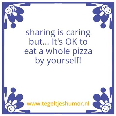 Tegeltje: Pizza