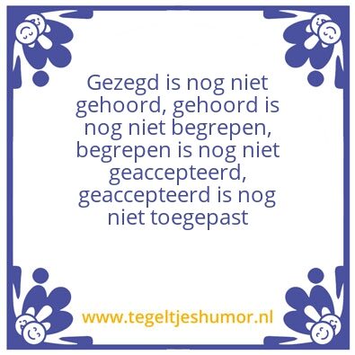 Tegeltje: Gezegd