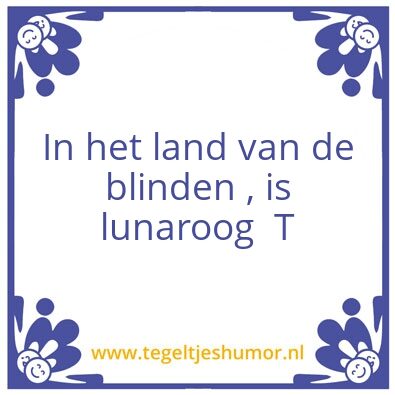 Tegeltje: Lunaroog