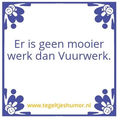Tegeltje: Vuurwerk