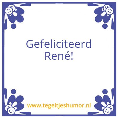 Tegeltje: Rene