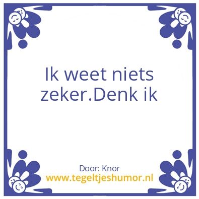 Tegeltje: Descartes