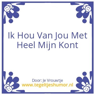 Tegeltje: I Love You