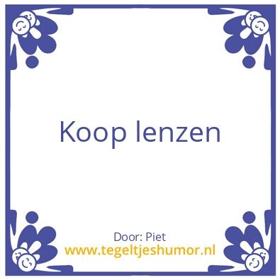 Tegeltje: Koop