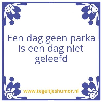 Tegeltje: Parka