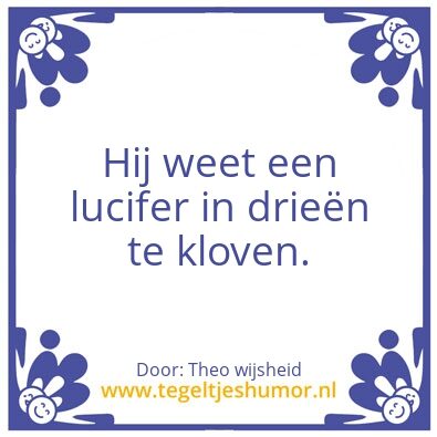 Tegeltje: zuinig