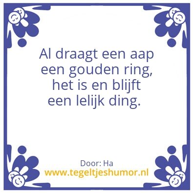 Tegeltje: Aap