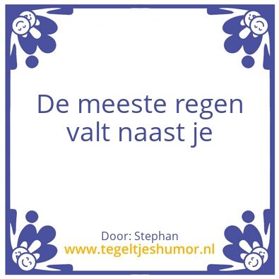 Tegeltje: Regen