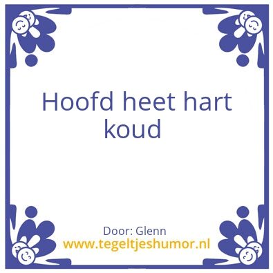 Tegeltje: Glenn