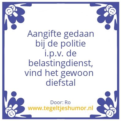 Tegeltje: Delufs blauw
