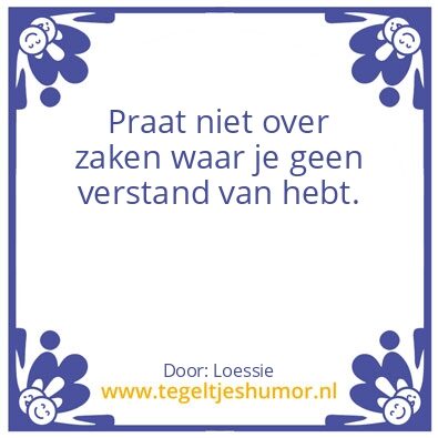 Tegeltje: Verstand