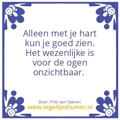 Tegeltje: Wezenlijke