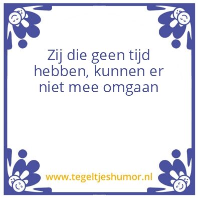 Tegeltje: Tijd