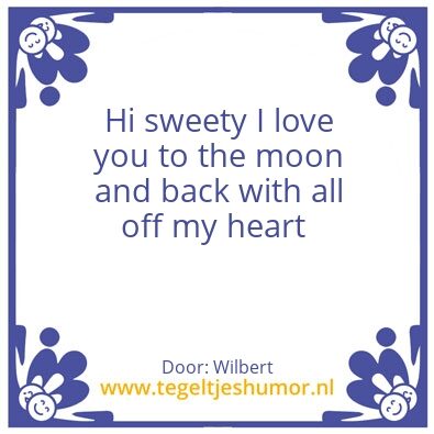 Tegeltje: I love you