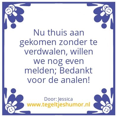 Tegeltje: Analen