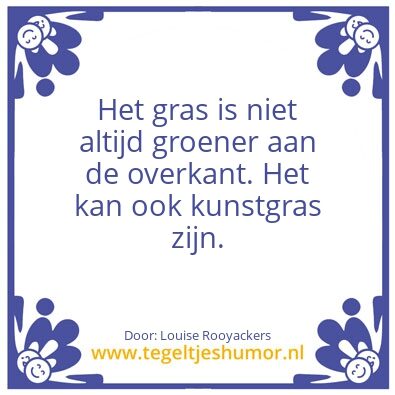 Tegeltje: Gras