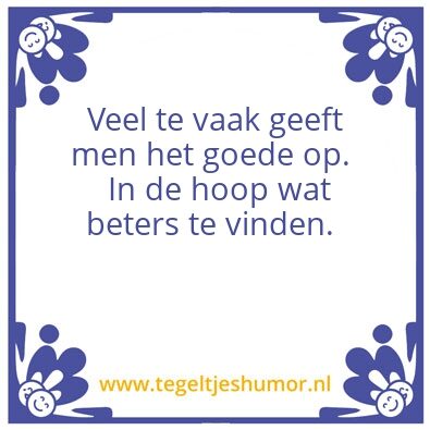 Tegeltje: Hoop