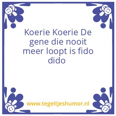 Tegeltje: Fido