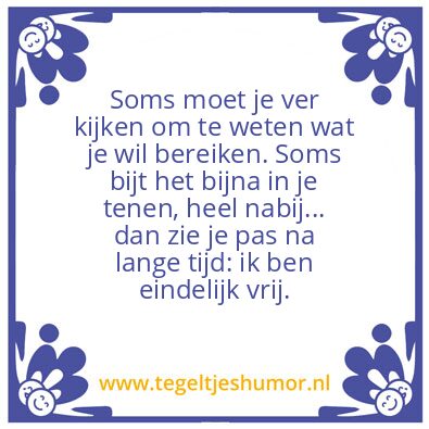 Tegeltje: kijken