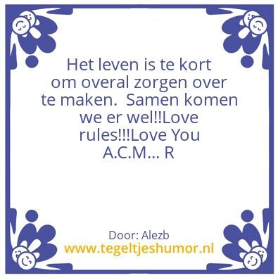 Tegeltje: Love rules