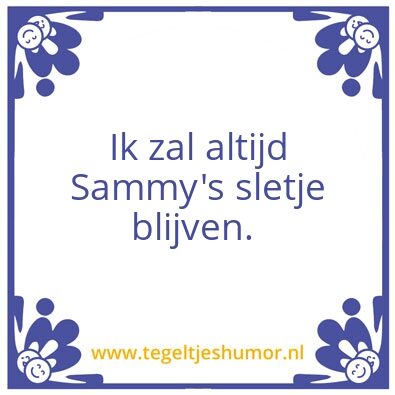 Tegeltje: Sammy