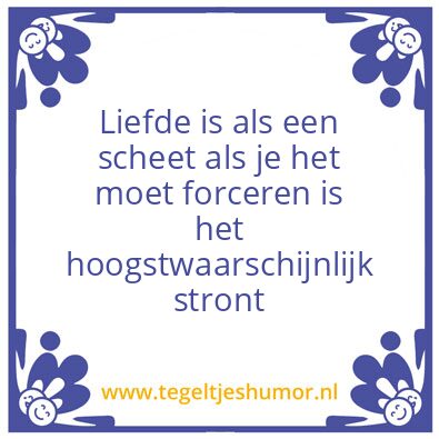 Tegeltje: Liefd