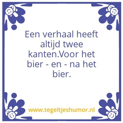 Tegeltje: 2 kanten