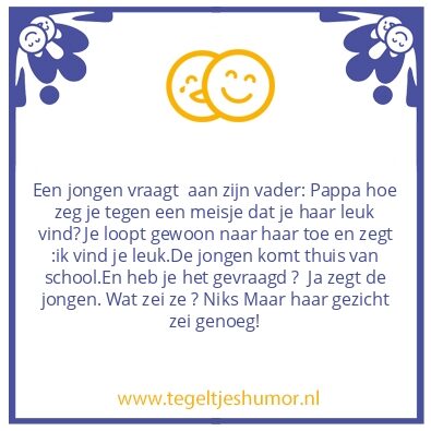 Tegeltje: Jongens En Meisjes