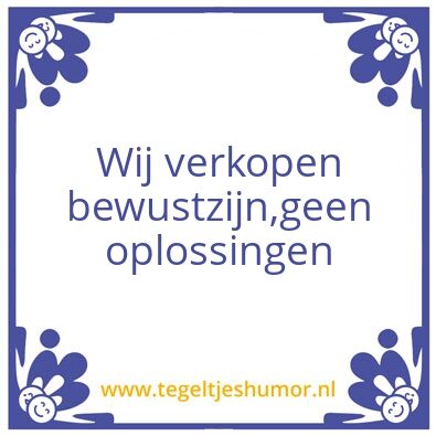 Tegeltje: Wij verkopen
