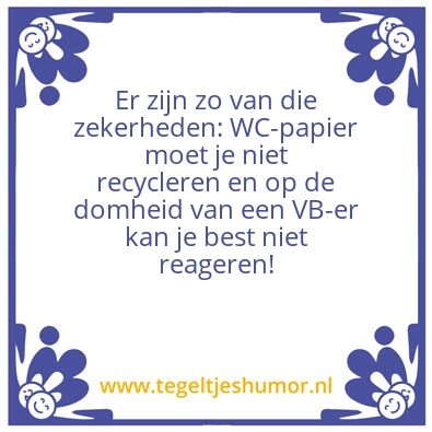 Tegeltje: VB