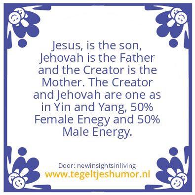 Tegeltje: Jesus, is the son
