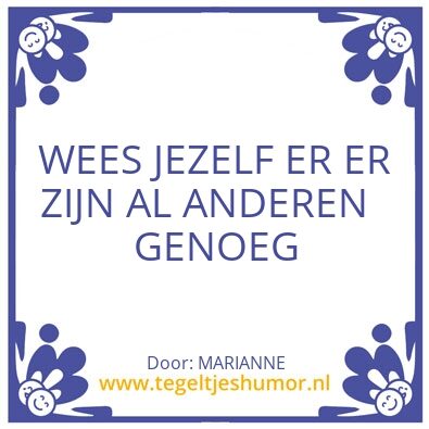 Tegeltje: MARIANNE
