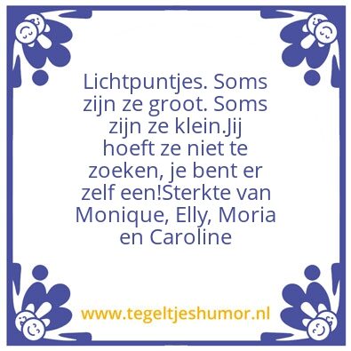 Tegeltje: Sterkte!