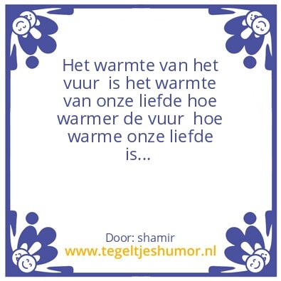 Tegeltje: warmte