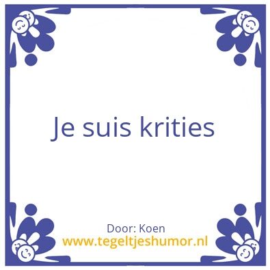 Tegeltje: Krieties