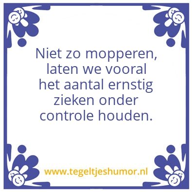 Tegeltje: Mopperen