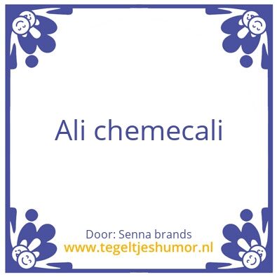 Tegeltje: Ali