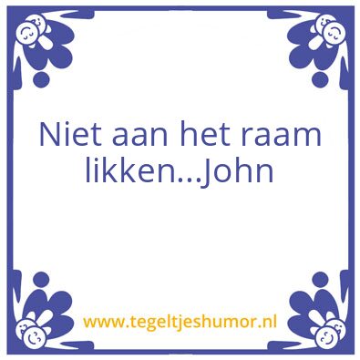 Tegeltje: John