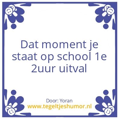 Tegeltje: School -_-