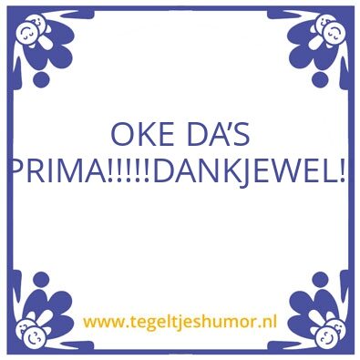 Tegeltje: A