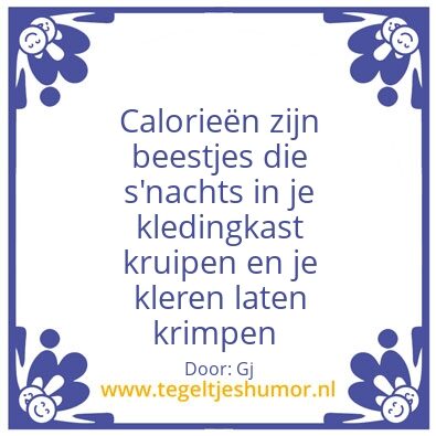 Tegeltje: CalorieÃ«n